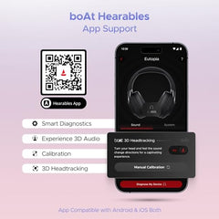 boAt Nirvana Eutopia Bluetooth Headphones with Head Tracking Function, Spatial Audio,20 HRS Playtime, ENx™ Tech, ASAP™ Charge, Hearables App(Android & iOS Compatible)(Primia Black)