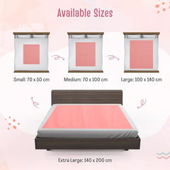 LuvLap Instadry Waterproof Baby Dry Sheet, Small Size 50x70 cm, Extra Absorbent Quick Dry Sheet for New Born,Toddler, Anti-Piling Fleece for Baby, Bed Protector, Pack of 2, Maroon & Navy Blue
