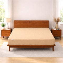MY ARMOR Waterproof Mattress Protector King Size, 78x72, 6.5x6 feet, Double Bed Protector Sheet Cover, Breathable and Hypoallergenic Ultra Soft Fitted Terry Cotton Feel Fabric, Elastic Skirting, Grey