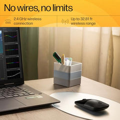 HP Z3700 Wireless Optical Mouse with USB receiver and 2.4GHz Wireless Connection/ 1200DPI / 16 months Long Battery Life /Ambidextrous and Slim Design (Modern Gold)