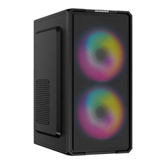 MICROVARIANT Onyx ITX Desktop Computer | Core i7-7Th Gen | 16GB RAM | 512GB SSD | 5G WiFi + BT Dongle | HD Graphics | USB 3.0/HDMI/VGA Port |Pre-Installed Windows 11 Pro + Office 21 | 2 Year Warranty