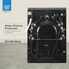 Voltas Beko, A Tata Product 8 Kg 5 Star Inverter Quick wash Fully-Automatic Front Loading Washing Machine (WFL8012B7JVBKA/AXV, Anthracite, In buit Heater/Hygiene steam)