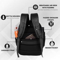 F Gear Luxur V2 27L Office Laptop Backpack with raincover, USB Charging Port, Fits 17" Laptop Artificial Leather Water resistant lightweight Gifts for Men Women Adults, College/Over Nighter (Green)