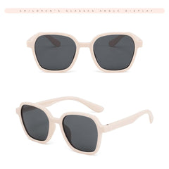 SYGA Childrens Sunglasses Summer Sun Shade And Sun Protection Sunglasses for Kids - 4 to15 years old (Beige)