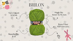 Woolco Oswal Brilon Acrylic Hand Knitting Yarn Balls Pack of 4 (50g Each) -Soft Wool Yarn for Knitting, Craft, DIY Projects, Sweaters, Scarves, Multicolor Wool Thread for Home Use (Off White)