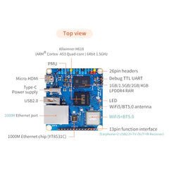 Orange Pi Zero 3 1GB/1.5GB/2GB/4GB LPDDR4 Allwinner H618 4-Core 64 Bit Single Board Computer, Support WiFi 5.0/Bluetooth 5.0, Development Board Run Linux/Debian/Ubuntu/Android(1GB)