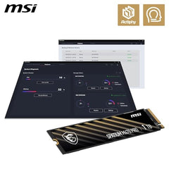 MSI SSD SPATIUM M470 Pro PCIe 4.0 NVMe M.2 1TB - PCIe 4.0 NVMe M.2 Internal Solid State Drive, 6000MB/s Read & 4500MB/s Write, 3D NAND, Built-in Data Security, Center - 5 Year Warranty (320 TBW)
