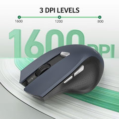 Acer Wireless Mouse for Computer, 6 Buttons 1600 DPI, Large Ergonomic Mouse