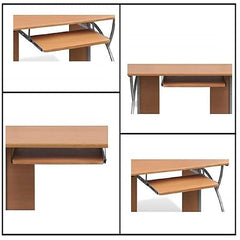 UniArt Wooden Adjustable Under Desk Keyboard Tray (Beige, 11 x 24 Inch)