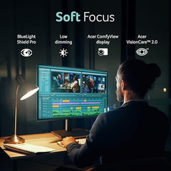 Acer B277U GB 27 inch WQHD (2560x1440) IPS Monitor | ErgoStand Tilt Swivel Pivot Height Adjust | 120Hz AdaptiveSync |TUV Low BlueLight | Strong Sturdy Design | HDMI DP Audio Out | Speakers I Black