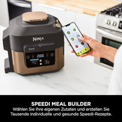 Ninja Combi 14-in-1 Multi-Cooker, Oven, & Air Fryer (12.5L) | HyperSteam & Air Fry Technology, Cooks 3-Part Family Meals in 15 Mins, Healthy Oil-Free Cooking, Digital Display