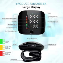 Govee Digital Wrist Blood Pressure Monitor with Heart Rate Display, Automatic BP Checker with Large LCD Screen, Adjustable Wrist Cuff, Memory Function & Rechargeable Design for Home Use