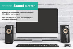 Creative T60 2.0 Compact Hi-Fi Desktop Speakers with Clear Dialog and Surround by Sound Blaster, USB-C Audio, Mic and Headset Ports, Bluetooth 5.0, Up to 60W Peak Power, for Computers and Laptops