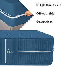 HOMEKART Premium Cotton 220TC 78 x 72 x 8 King Size Double Bed Mattress Cover Protector with Zip/Chain|Provides All Around Protection - 1 pc Multicolor (Grey, 78 x 72 x 8)