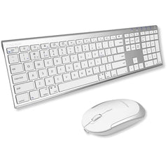 Macally Premium Bluetooth Keyboard and Mouse for Mac | Compatible Wireless Apple Keyboard and Mouse Combo (110 Keys Multi-Device Rechargeable) for MacBook Pro/Air and iMac - Space Gray