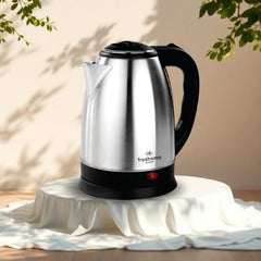 FRESHOME Electric Multipurpose Kettle 1.2L, 600W, with Stainless Steel Body, Egg Rack, Grill Rack, 3 Heating Modes & Rapid Boil Technology, Boiling Water, Tea, Coffee, Oats, Noodle, Soup (Silver)