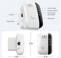 WiFi Extender, WiFi Extenders Signal Booster for Home Up to 5000 sq.ft and 50 Devices, WiFi Range Extender, Wireless Repeater, Long Range Amplifier with Ethernet Port, 1-Tap Setup, Alexa Compatible