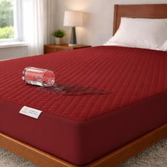 MY ARMOR Waterproof Mattress Protector King Size, 78x72, 6.5x6 feet, Double Bed Protector Sheet Cover, Breathable and Hypoallergenic Ultra Soft Fitted Terry Cotton Feel Fabric, Elastic Skirting, Grey