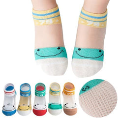MOMISY 5 Pairs Tube Socks for children Toddlers Infant Baby Girl Boys (Number Smiley, 0 year to 1 year)