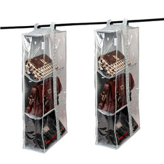 Homestrap Handbag Hangease 3 Layer Bag Organizer Cover for Handbags|Transparent Storage Bag