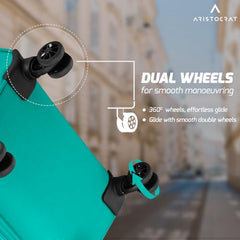 Aristocrat Duralite Set of 3 Soft Case (S+M+L) Trolley Bags, Red | 8-Wheels, Spacious, Zipper Expander, Front Pocket, Polyester Case, Combination Lock, Travel Luggage, 3-Year Global Warranty