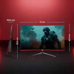 FRONTECH Ultima Series 24 Inch Curved LED Monitor, Refresh Rate 100Hz, 3500R Curve, Full HD 1080p, Built in Speaker, Bezel Less Design, HDMI & VGA Ports, 3 Years Warranty (MON-0088, White)