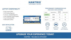 Hantrix 4GB DDR3 1333MHz Laptop RAM | 2RX8, PC3-10600S 1.5v, SO-DIMM Memory Module, For Notebook PCs, High-Speed DDR3 Upgrade