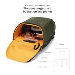 MOKOBARA Transit Backpack | Fits Laptop Up To 16 Inch, 30L Capacity, Water-Resistant Polyester, Vegan Leather Trims | Money Moves, Black