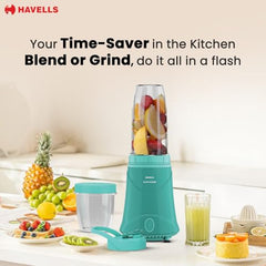 Havells Nutri Power Blender 350 W Mixer Grinder| 1 Speed Switch| Air Vent Technology| Stainless Steel Blade| 2Yrs Manufacturer Warranty (Mint Green)