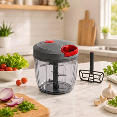 Plastic Manual Vegetable Chopper for Kitchen, Vegetable Cutter for Kitchen, Onion Cutter, Onion Chopper (Multi Colour) (1000 ml) (Gray)