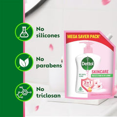 Dettol Liquid Handwash Refill – Skincare Hand Wash- 675ml (Pack fo 2) | pH Balanced | 10x Better Germ Protection