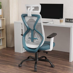 Furnivo Titan Ergonomic Office Chair for Home & Office | Adjustable Armrests | 120 Recline | Lumbar Support | Thick Cushioned Seat | Heavy-Duty Base | 3 Years Warranty (Eco Black Red)