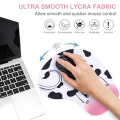 ZORBES® Mouse Pad with Wrist Support, Funny Cat Ergonomic Mouse Pad | I'm Fine Motivational Memo Design, Soft Gel Rest, Non-Slip Mouse Mat for Office Home