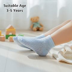 MOMISY 5 Pairs Baby Girl Boys Tube Socks Toddlers Infant kids children Spring and Autumn Socks Stretch Ankle Sock (IN, Age, 3 Years, 5 Years, NetDiamond)