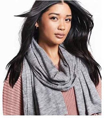 MOMISY Nursing Cover Scarf for Breastfeeding - MultiUse - Nursing Blanket – Poncho Style with Buttons - Stretchy Baby Car Seat Canopy - Elegant Shawl - Made of 100% Modal - Grey
