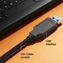 Zebronics K16 Wired Keyboard, 79-Key Layout with Integrated Multimedia Keys, 1.1m Cable Length, ₹ Rupee Key, UV Coated Keys, Spill-Proof Design, USB Interface, Slim & Compact Design