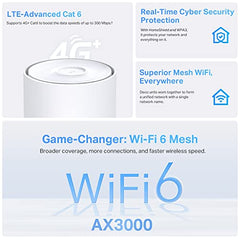TP-Link Deco X50-PoE(1-Pack) AX3000 Whole Home Mesh WiFi 6 System with PoE Router | Seamless AI | HomeShield | 3000 Mbps Wireless Dual Band | Multi-Gig 2.5 Gbps