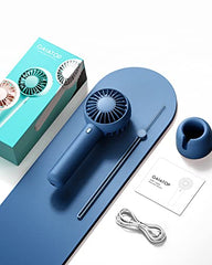 Gaiatop Mini Portable Fan, Powerful Hand Fan Cute Design 3 Speed Personal Small Desk Fan With Base, Lightweight Rechargeable Usb Handheld Fan For Girl, Women, Men, Indoor, Outdoor, 15 Cm, Pink