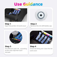 Verena 057 Refill Ink Compatible for Epson L8050, L18050, L8150W Printers (Black Cyan Magenta Yellow Light Cyan Light Magenta)