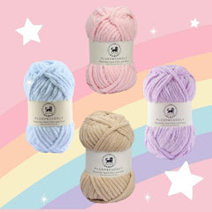 NESTNHAVEN , Plush & Cuddly Sets 2.0 , Chenille Yarn Supersoft Hand Knitting Wool Ball, set of 4 , 400 grams (1 Ball/100 Gram Each) Suitable for Craft, Babywear, Toys , Baby Blankets , 5 Bulky, Shades - NNHS 2.0 (Set 26 baby Pink , lilac , hot pink…
