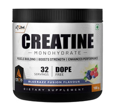 AS-IT-IS ATOM Creatine Monohydrate 100g - 32 Servings |Blue Razz Flavour