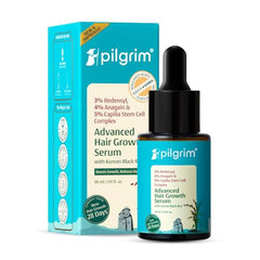Pilgrim Advanced Hair Growth Serum with 3% Redensyl & 4% AnaGain -100ml | New Hair Growth in 28 Days, Korean Black Rice, Rosemary, Reduce Hair Fall, Hair Regrowth, Increase Hair Density, Thicker Hair