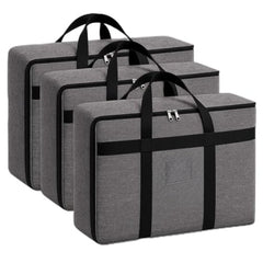 SITTELLA 2 Pack Large Foldable Storage Bags 58 L | Fabric Storage Organizer Box with Zip | Blanket, Quilt & Household Item Storage | Space Saving Storage Container | Beige