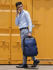 Cosmus Atomic Dx 3 Compartment Large Laptop Bag Black Navy Blue Polyester Laptop Backpack