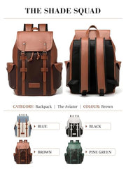 FUR JADEN 22L Vegan Leather Stylish Travel Premium Laptop Backpack for Men & Women | Water-Resistant | Fits Upto 15.6 Inch Laptop | Ideal for Office, College, Work & Travel (Yellow)