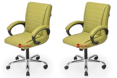 GOYALSON Ergonomic Revolving Office Home Swivel Desk Chair with Adjustable Height Smooth Moving (2, Black, Standard)