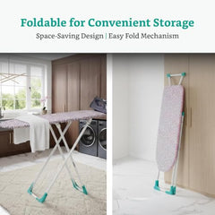 Amazon Brand - Solimo Wooden Ironing Board/Table with Iron Holder, Foldable & Adjustable (116 x 40cm)