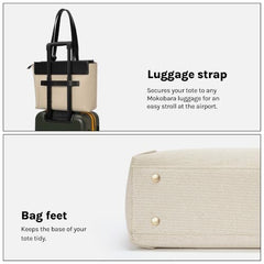MOKOBARA Dawn Tote 19L Laptop Bag 14 Inch Office Travel Handbag Off White