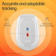 HP 240 Bluetooth Wireless Mouse with 3 Buttons/1600 DPI Red Optical Tracking/Sleek and Ambidextrous/Compatible to Windows 10, macOS, Chrome OS, 3 Years Warranty (Black)