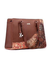 ZOUK Office Essential Bag | Jute | Vegan Leather Handcrafted Tote Bag With Double Handle Shoulder Strap | Bristel